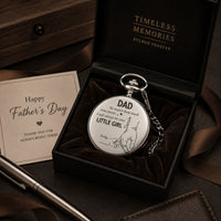 Father's Day Gifts, How Much Time Passes, I Will Always Be Your Little Girl - Personalized Pocket Watch - Gift For Dad