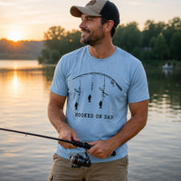 Hooked On Dad, Grandpa - Personalized Shirt