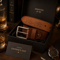 I Love Your Face Between My Legs - Personalized Engraved Leather Belt
