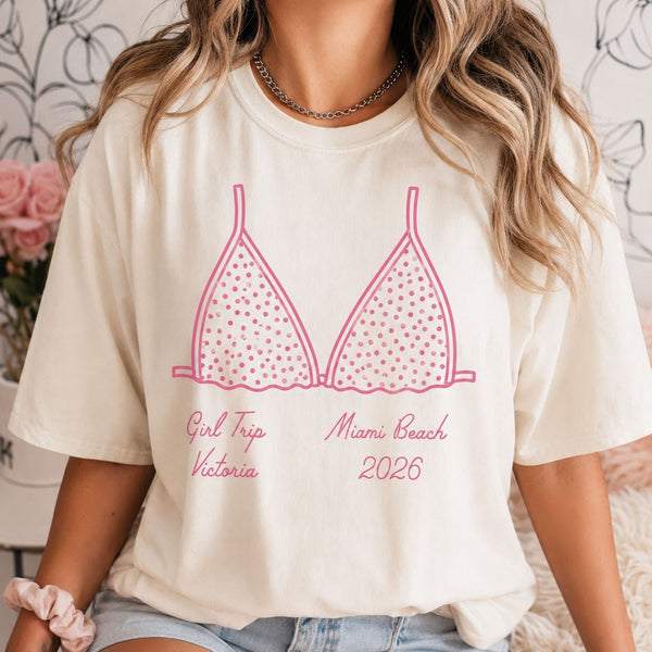 Girl Trip Bikini Gift For Her - Personalized Shirt | Fun Vacation Outfit For Besties & Bridesmaids