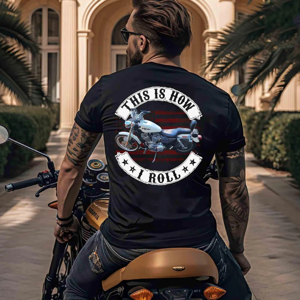 This Is How I Roll Personalized Upload Vehicle Photo For Biker New, Biker Gift,Motorcycle Gift, Motorbike Shirt, Motorcycle Photo Customized