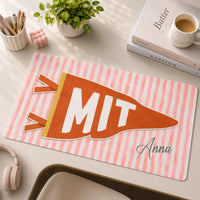 Custom School Pennant Flag - Personalized Desk Mat | Personalized College Spirit Gaming Mouse Pad