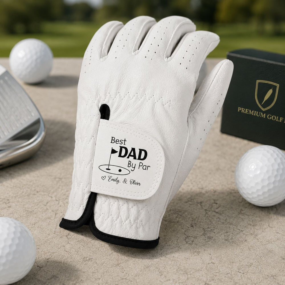 Best Dad By Par Golf Dad - Personalized Golf Glove