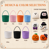 Cute Trick or Treat Personalized Halloween Storage Basket LD01