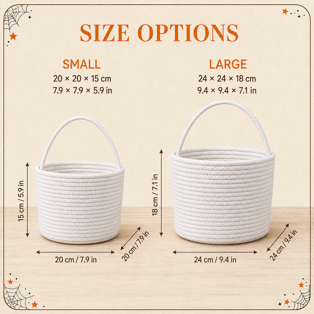 Cute Trick or Treat Personalized Halloween Storage Basket LD01