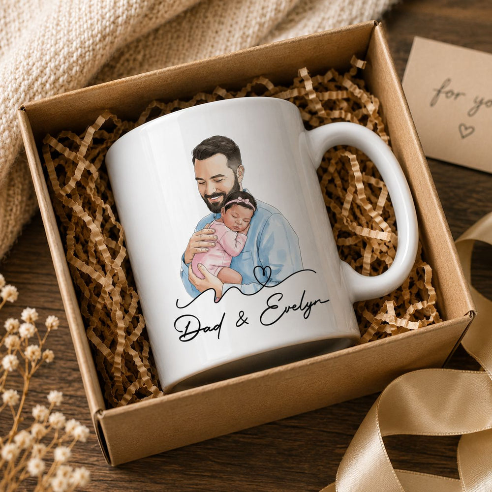 The Moment You Became My Dad Father's Day Gift For New Dad, Husband - Personalized Mug | Custom First Father’s Day Coffee Cup