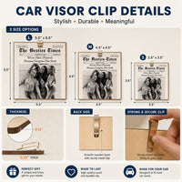The Best B*tches Friendship - Drive Safe, Besties - Personalized Car Visor Clip | Funny Best Friend Gift For Besties