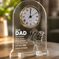 Father's Day Gifts, How Much Time Passes, I Will Always Be Your Little Girl, Boy - Personalized Desk Clock | Sentimental Gift