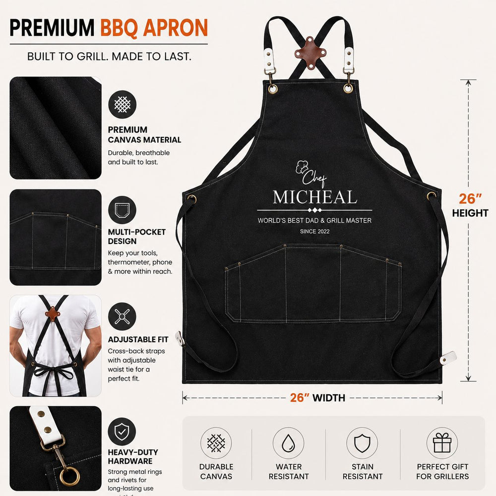 Grill Master The Man The Myth The Legend - Personalized Apron