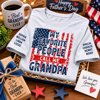 My Favorite People Call Me Grandpa Vintage Style 2 - Personalized Shirt