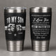 Never Forget How Much I Love You Fist Bump Gift For Son - Personalized 20oz Tumbler | Meaningful Gift For Son