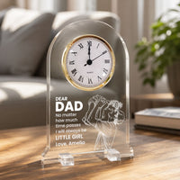 Father's Day Gifts, How Much Time Passes, I Will Always Be Your Little Girl, Boy - Personalized Desk Clock | Sentimental Gift