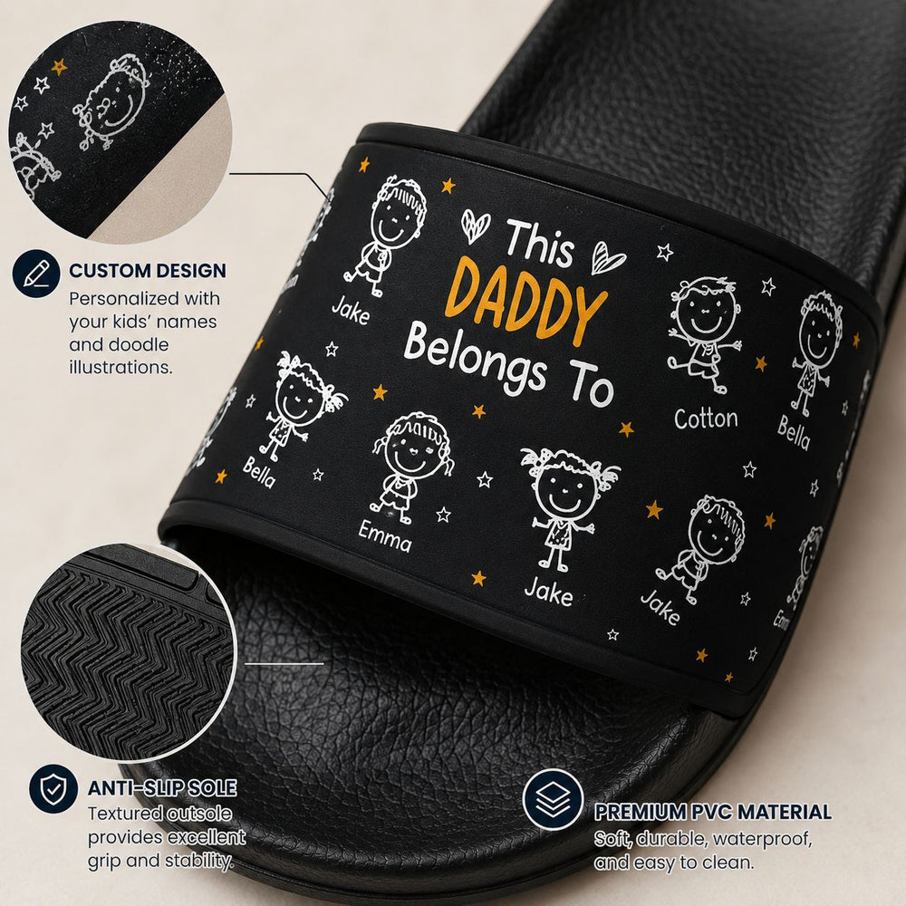 This Daddy Belongs To Doodle Style - Personalized Sandals
