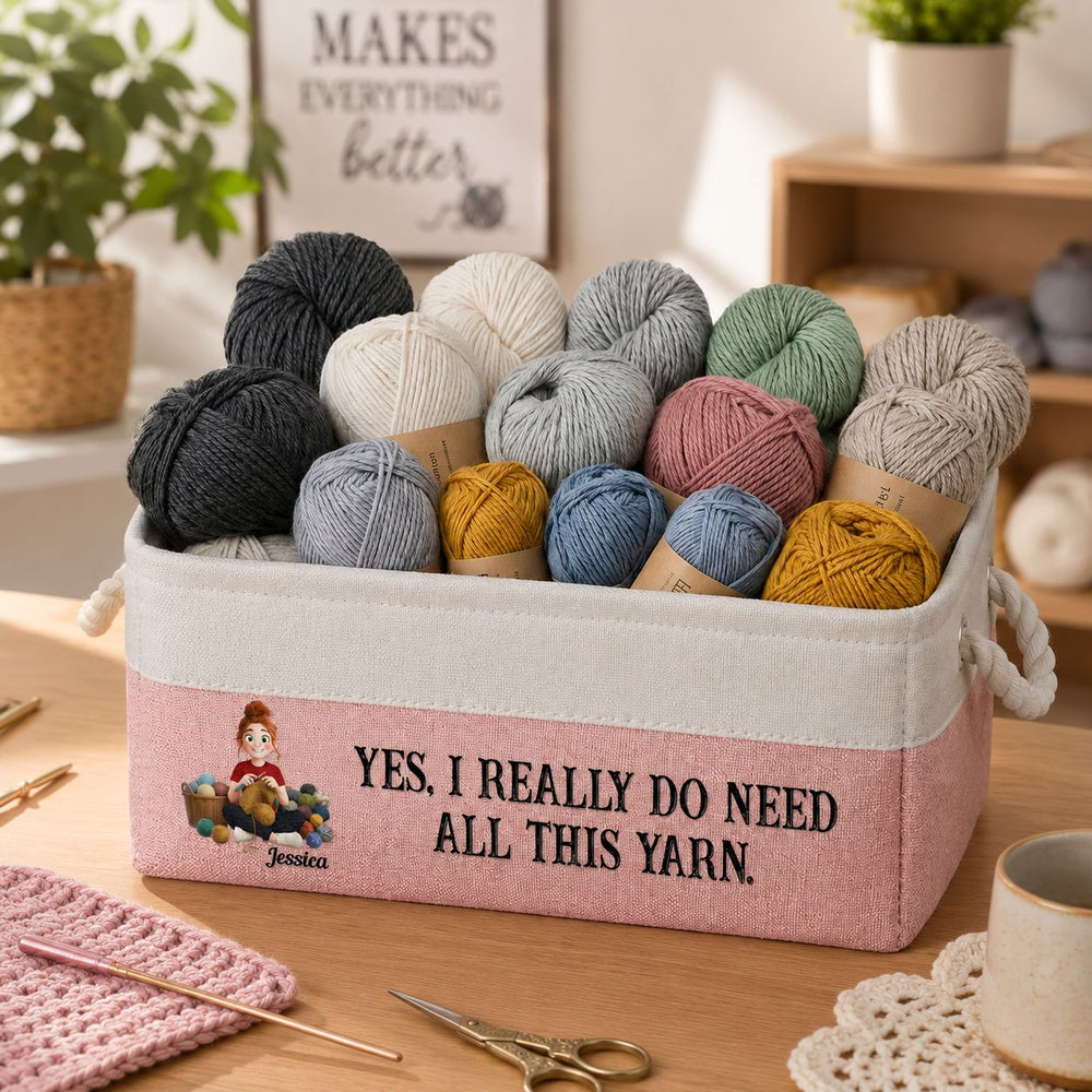 It's Not Hoarding If It's Yarn - Storage Basket | Funny Crochet Gift
