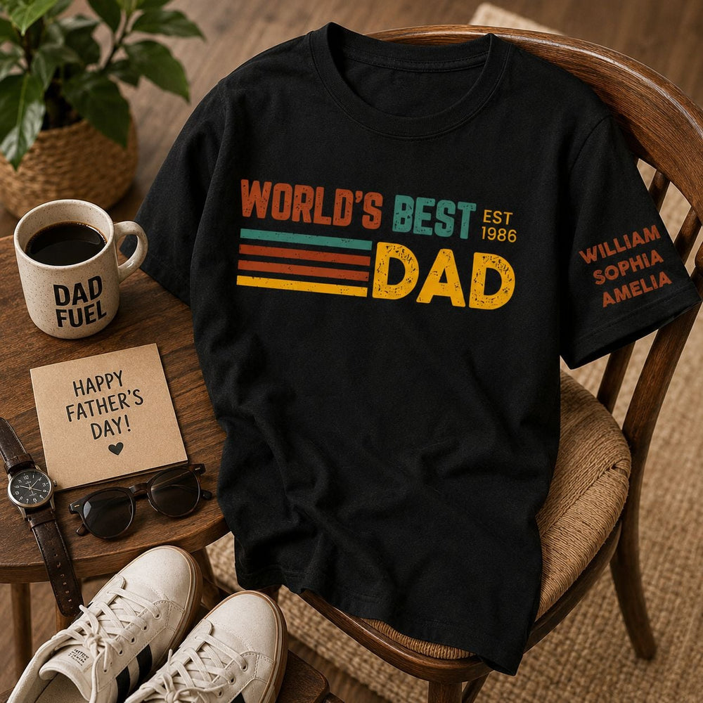 World's Best Dad Custom Name - Personalized Shirt
