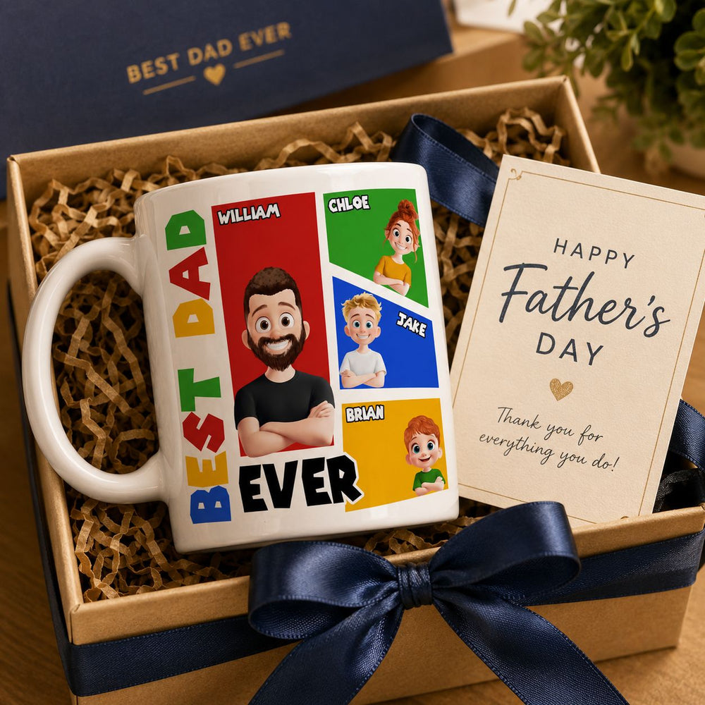 Best Dad Ever Arcade Theme - Personalized Mug | Fun Retro Gamer Gift For Dad