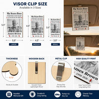 My Guardian Angel Rides Shotgun - The Heaven Times - Personalized Car Visor Clip | Memorial Driving Keepsake Gift For Loved Ones