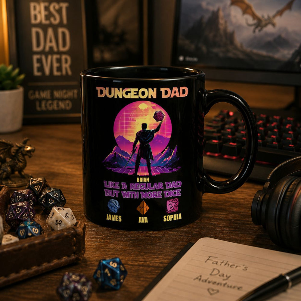 Father's Day Gift Dungeon Dad Like A Regular Dad With More Dice | Funny RPG Dad Gift