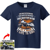 Personalized Biker Custom Photo T-Shirt – Motorcycle Rider Shirt, Unique Gift for Bikers - PSMN2DTS000038