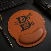 Monogram Pattern - Personalized Mouse Pad | Custom Stylish Desk Accessory
