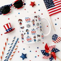 Best Dad Ever USA Flag - Personalized Mug | Patriotic Father’s Day Gift For Dad & Grandpa