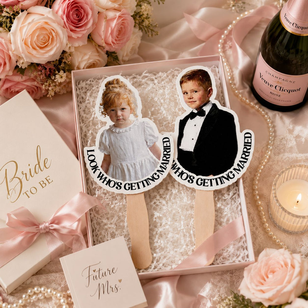 Look Who's Getting Married - Wedding Gifts Favors, Bachelor Party Gift - Personalized Fan | Fun Custom Wedding Party Favor