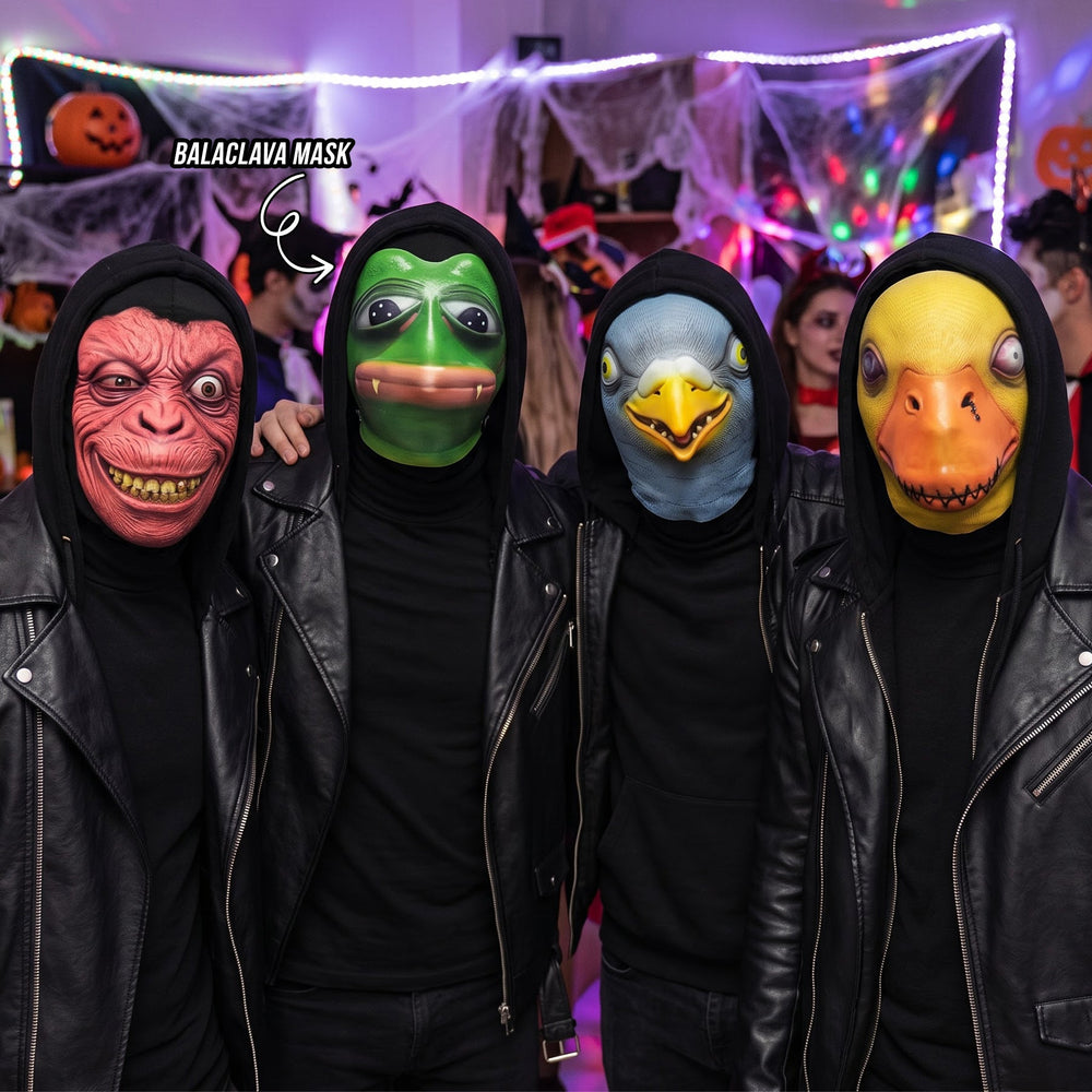 Custom Funny Animal Face Balaclava Mask, Personalized Pet Halloween Costume Hood