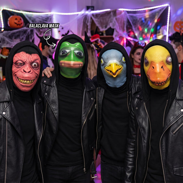 Custom Funny Animal Face Balaclava Mask, Personalized Pet Halloween Costume Hood