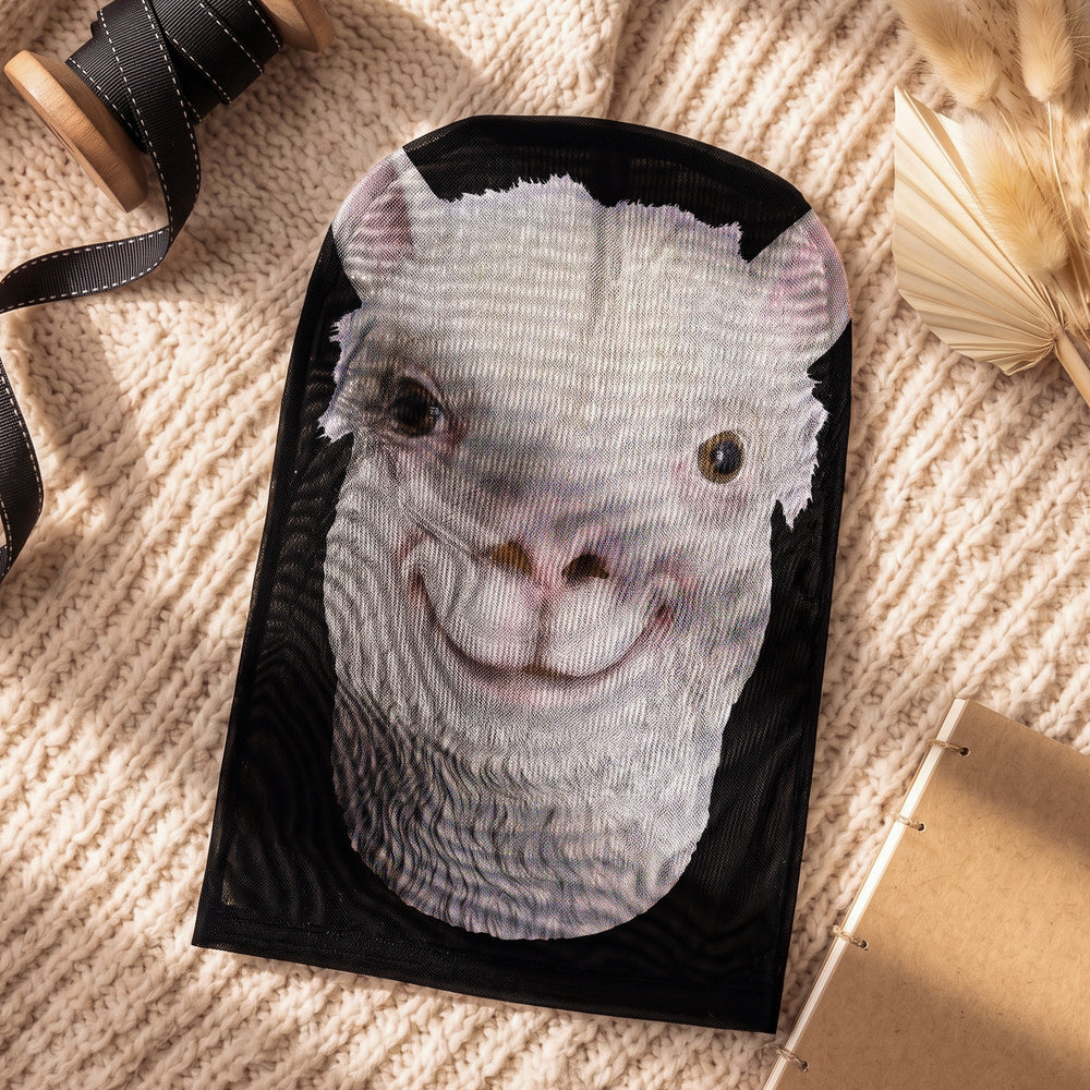 Custom Funny Animal Face Balaclava Mask, Personalized Pet Halloween Costume Hood