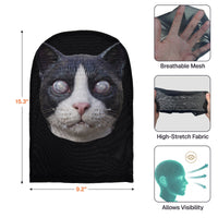 Custom Funny Animal Face Balaclava Mask, Personalized Pet Halloween Costume Hood