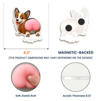Funny Squishy Big Butt Gift For Dog Lover - Personalized Fridge Magnet