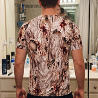 Custom Funny Fake Abs & Beer Belly Halloween Shirt, Personalized Men Gag Tee