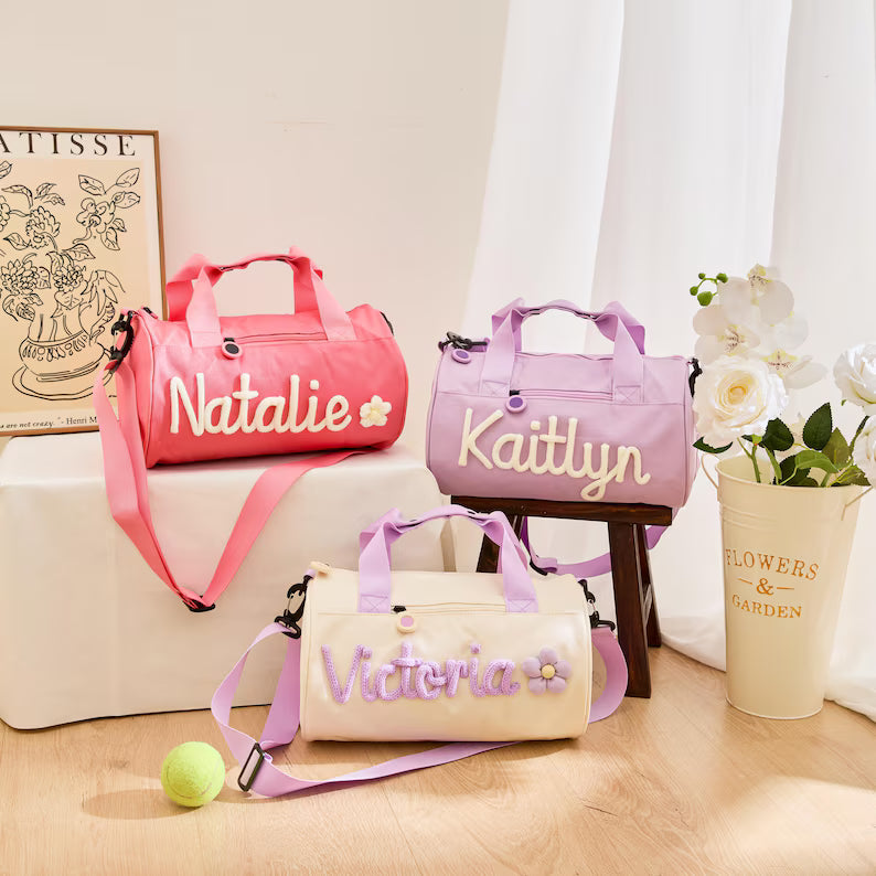 Handmade Embroidered Cotton with Name, Customize Shoulder Crossbody Bags
