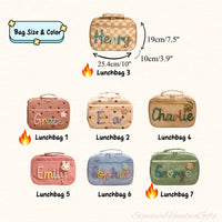 Embroidered Customizable Name Lunch Box Personalized Kids Lunchbox