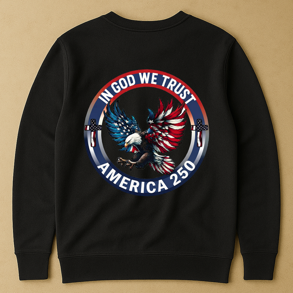 In God We Trust America 250 - Back Printed Shirt