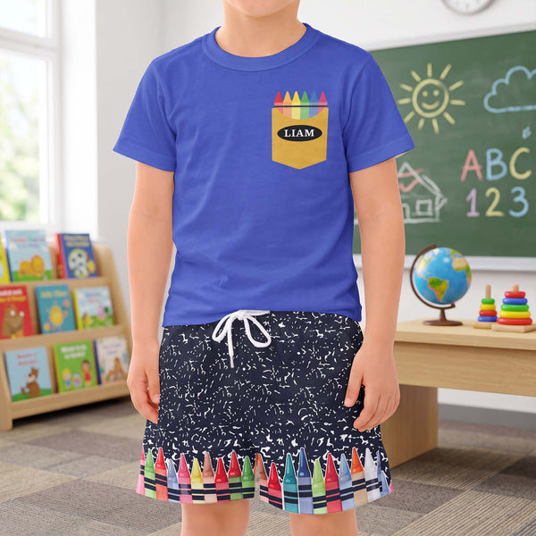 Kid Crayon Design - Personalized Kids Clothing Set