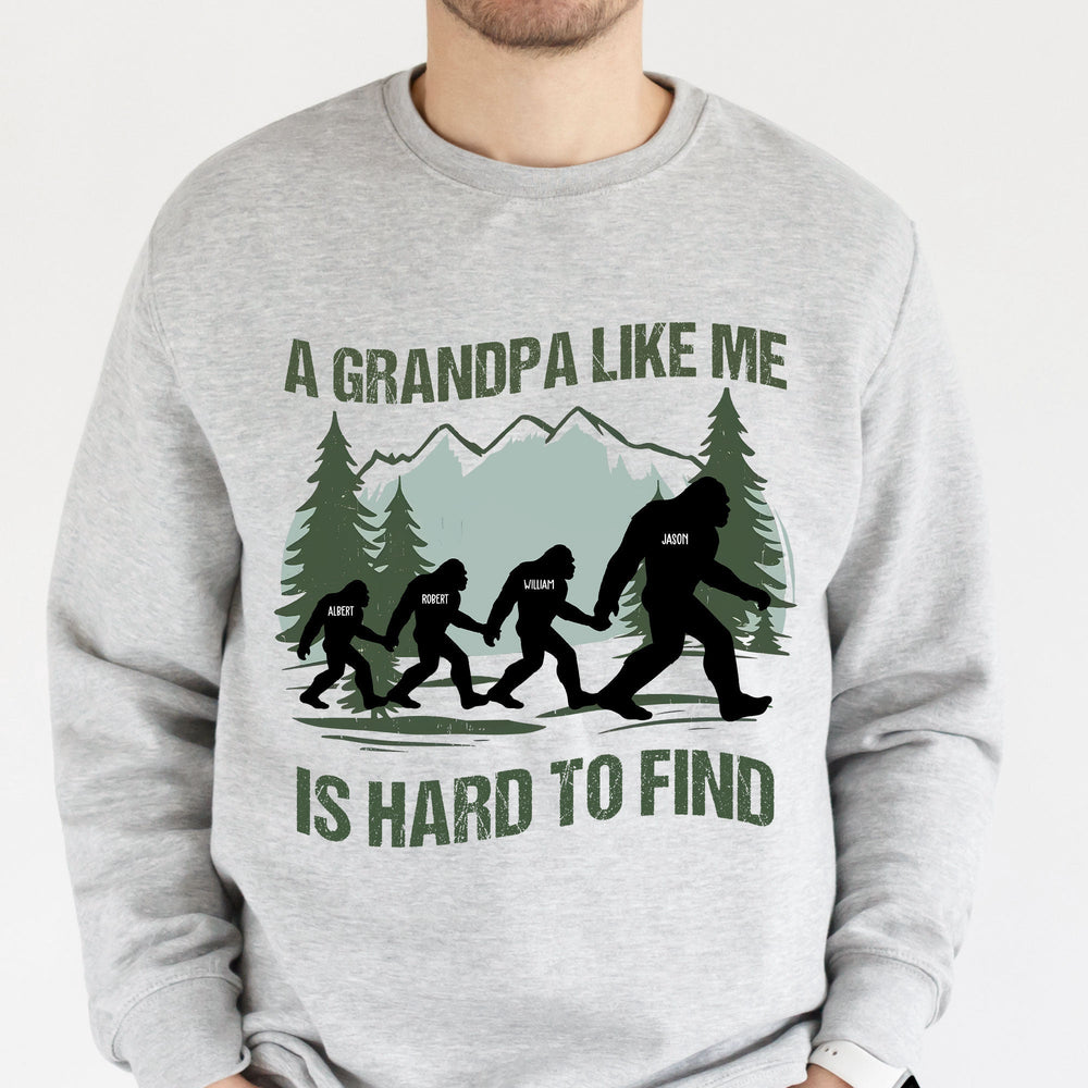 Father's Day Gifts, Funny Bigfoot For Dad, Grandpa, Custom Kids' Names - Personalized Shirt
