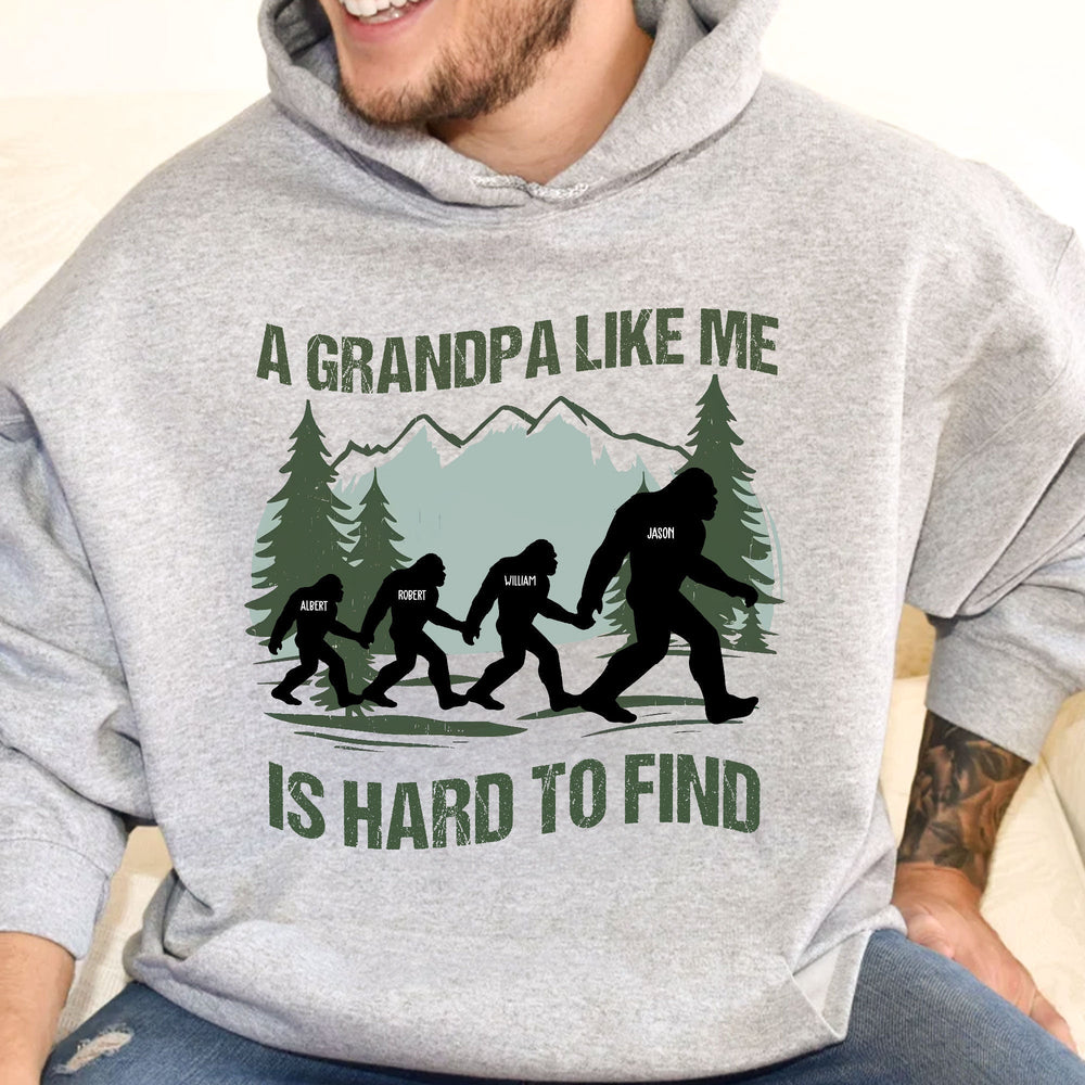 Father's Day Gifts, Funny Bigfoot For Dad, Grandpa, Custom Kids' Names - Personalized Shirt