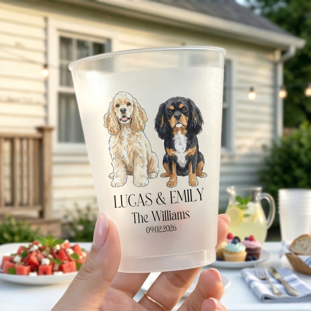 Mommy & Daddy Got Married – Personalized Pet Portrait Wedding Cups