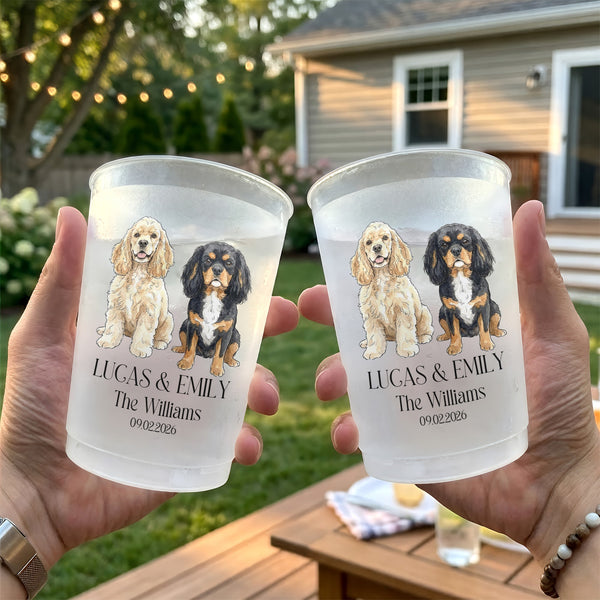 Mommy & Daddy Got Married – Personalized Pet Portrait Wedding Cups