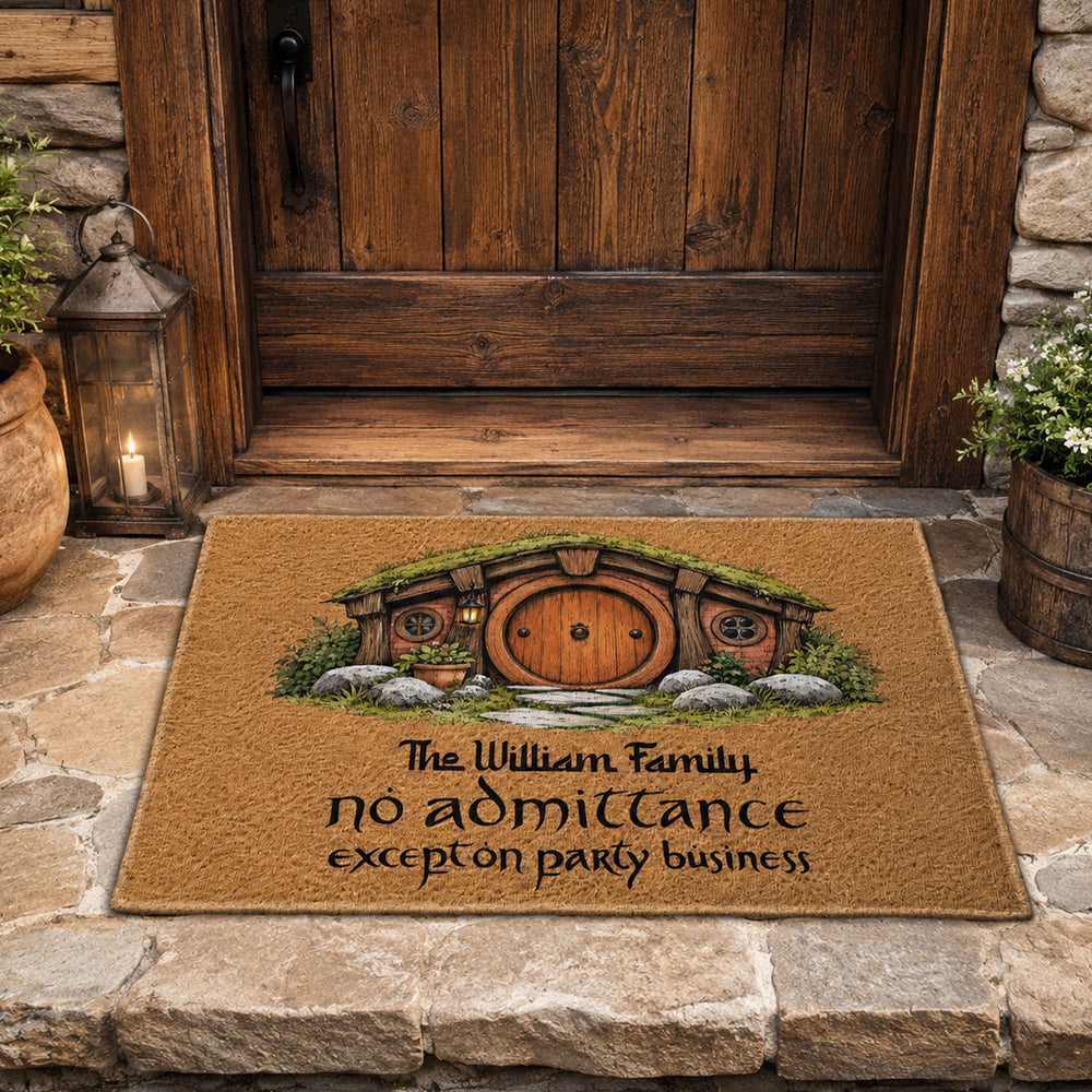 Personalized No Admittance Except On Party Business Doormat