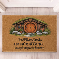 Personalized No Admittance Except On Party Business Doormat