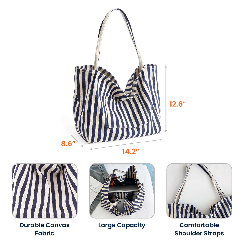 Personalized Sorority Greek Letters Monogram Striped Canvas Tote Bag