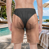 Funny 3D Speedo Graphic Beach Shorts - Mens Bachelor Party & Swim Trunks