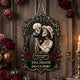 Personalized Till Death Do Us Part Skull Couple Wood Sign - Custom Gothic Anniversary Gift for Him Her