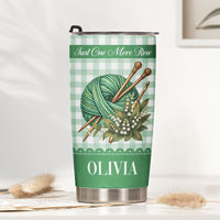 Personalized Yarnaholic Tumbler, Custom Birth Flower Gift for Crochet & Knitting Lover