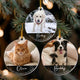 Personalized You Left Paw Prints On Our Hearts Custom Photo Acrylic Ornament – Dog & Cat Memorial Christmas Keepsake Gift